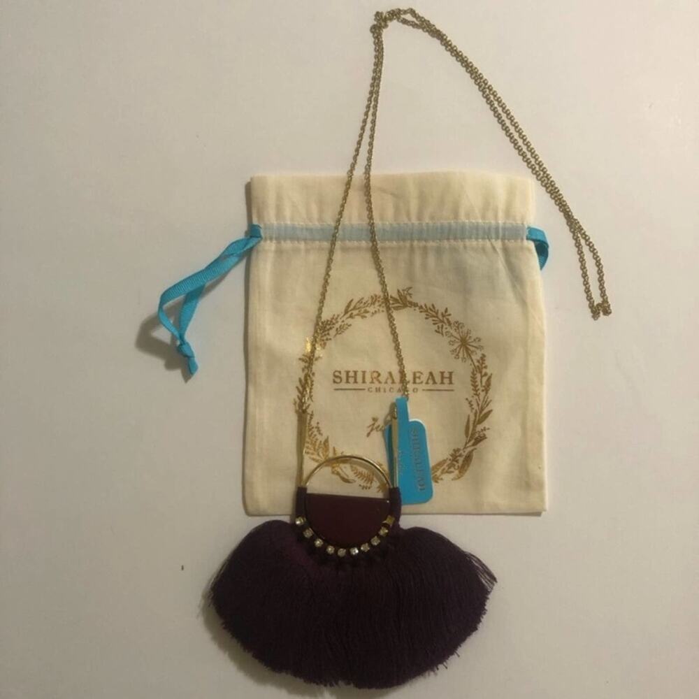 Shiraleah Chicago jewelry - Anthropologie - Anya necklace in plum purple NEW